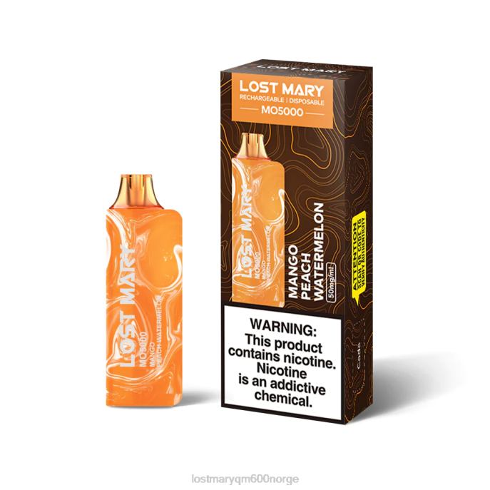 V4X2F48 LOST MARY vape nikotin - mango fersken vannmelon LOST MARY MO5000