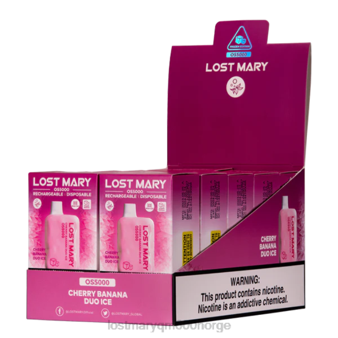 V4X2F20 LOST MARY Oslo - kirsebær banan duo is LOST MARY OS5000