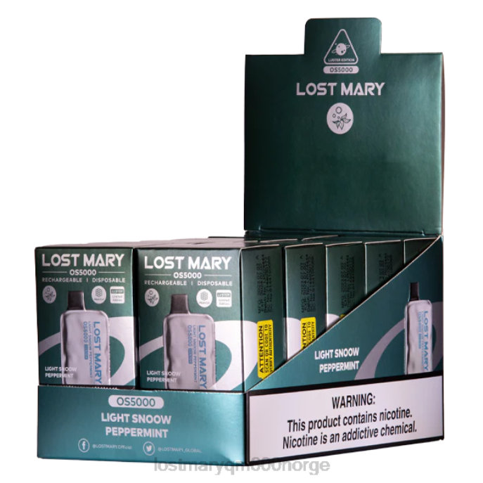 V4X2F44 LOST MARY review - lett snø peppermynte LOST MARY OS5000 glans