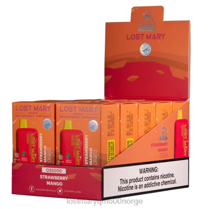 V4X2F69 LOST MARY flavours - jordbær mango LOST MARY OS5000