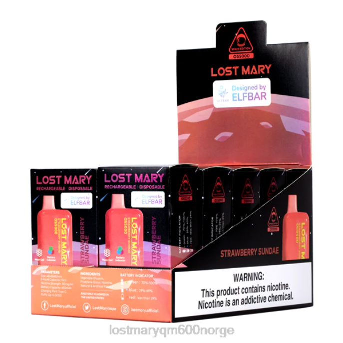 V4X2F71 LOST MARY store - jordbær sundae LOST MARY OS5000