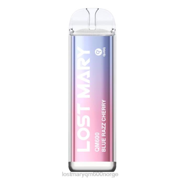 V4X2F156 LOST MARY vape pris - blå razz kirsebær LOST MARY QM600 engangs vape