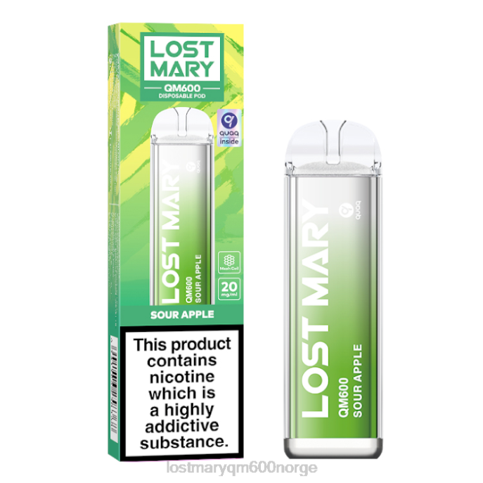 V4X2F165 LOST MARY vape review - surt eple LOST MARY QM600 engangs vape