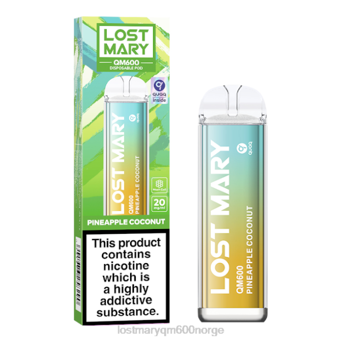 V4X2F169 LOST MARY flavours - ananas kokos LOST MARY QM600 engangs vape