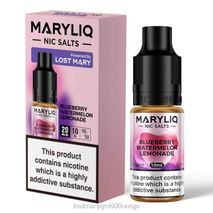 V4X2F208 LOST MARY vape nikotin - blåbær LOST MARY MARYLIQ nic salter - 10 ml