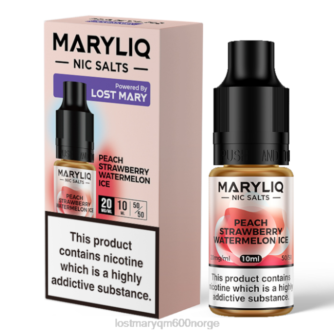 V4X2F213 LOST MARY Norge - fersken LOST MARY MARYLIQ nic salter - 10 ml