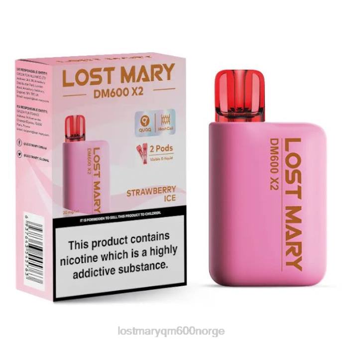 V4X2F205 LOST MARY vape review - jordbæris LOST MARY DM600 x2 engangsvape